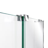 DreamLine Mirage-X 56-60 in. W x 58 in. H Frameless Sliding Tub Door in Brushed Nickel; Left Wall Installation