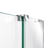 DreamLine Mirage-X 56-60 in. W x 58 in. H Frameless Sliding Tub Door in Chrome; Left Wall Installation