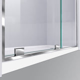 DreamLine Mirage-Z 56-60 in. W x 58 in. H Frameless Sliding Tub Door in Chrome