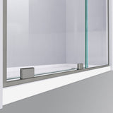 DreamLine Mirage-Z 56-60 in. W x 72 in. H Frameless Sliding Shower Door in Brushed Nickel
