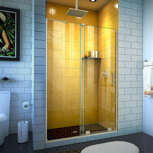 DreamLine Mirage-Z 44-48 in. W x 72 in. H Frameless Sliding Shower Door in Brushed Nickel