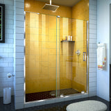 DreamLine Mirage-Z 56-60 in. W x 72 in. H Frameless Sliding Shower Door in Chrome