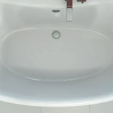 DreamLine Montego 66 in. L x 27 in. H White Acrylic Freestanding Bathtub