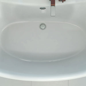 DreamLine Montego 66 in. L x 27 in. H White Acrylic Freestanding Bathtub