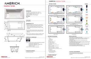 Americh NA7236TA5-BI Nadia 7236 - Tub Only / Airbath 5 - Biscuit