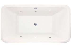 Hydro Systems NAS7036AWP-WHI NATASHA 7036 AC W/WHIRLPOOL SYSTEM- WHITE