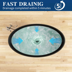 New England Home Goods Everest 67" Freestanding Tub in Black - Stone Resin Solid Surface