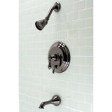 American Classic NB36300ACL Single-Handle 3-Hole Wall Mount Tub and Shower Faucet with Diverter, Black Stainless Steel