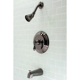 American Classic NB3630ACL Single-Handle 3-Hole Wall Mount Tub and Shower Faucet, Black Stainless Steel