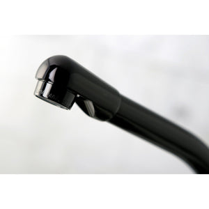 Water Onyx NB750SP Two-Handle 4-Hole Deck Mount 8" Centerset Kitchen Faucet with Side Sprayer, Black Stainless Steel