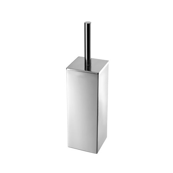 Toilet Brush Holder, Square, Polished Chrome