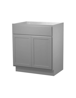 New England Home Goods 24" Bathroom Vanity Sink Base Cabinet Grey