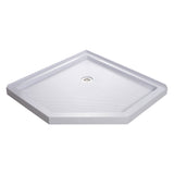 DreamLine Prism Lux 38 in. x 74 3/4 in. Fully Frameless Neo-Angle Shower Enclosure in Oil Rubbed Bronze with White Base