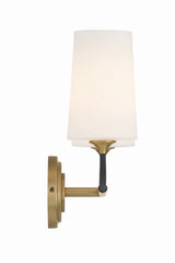 Niles 2 Light Black Forged + Modern Gold Sconce NIL-70012-BF-MG