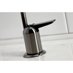 Water Onyx NK6190 Single-Handle 1-Hole Deck Mount Water Filtration Faucet, Black Stainless Steel