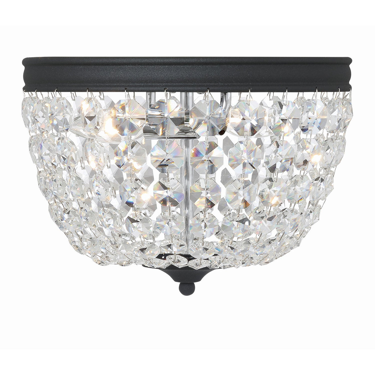 Nola 2 Light Black Forged Flush Mount NOL-312-BF-CL-MWP