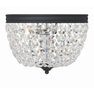 Nola 2 Light Black Forged Flush Mount NOL-312-BF-CL-MWP
