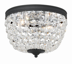Nola 2 Light Black Forged Flush Mount NOL-312-BF-CL-MWP