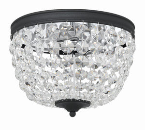 Nola 2 Light Black Forged Flush Mount NOL-312-BF-CL-MWP