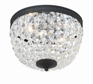 Nola 2 Light Black Forged Flush Mount NOL-312-BF-CL-MWP