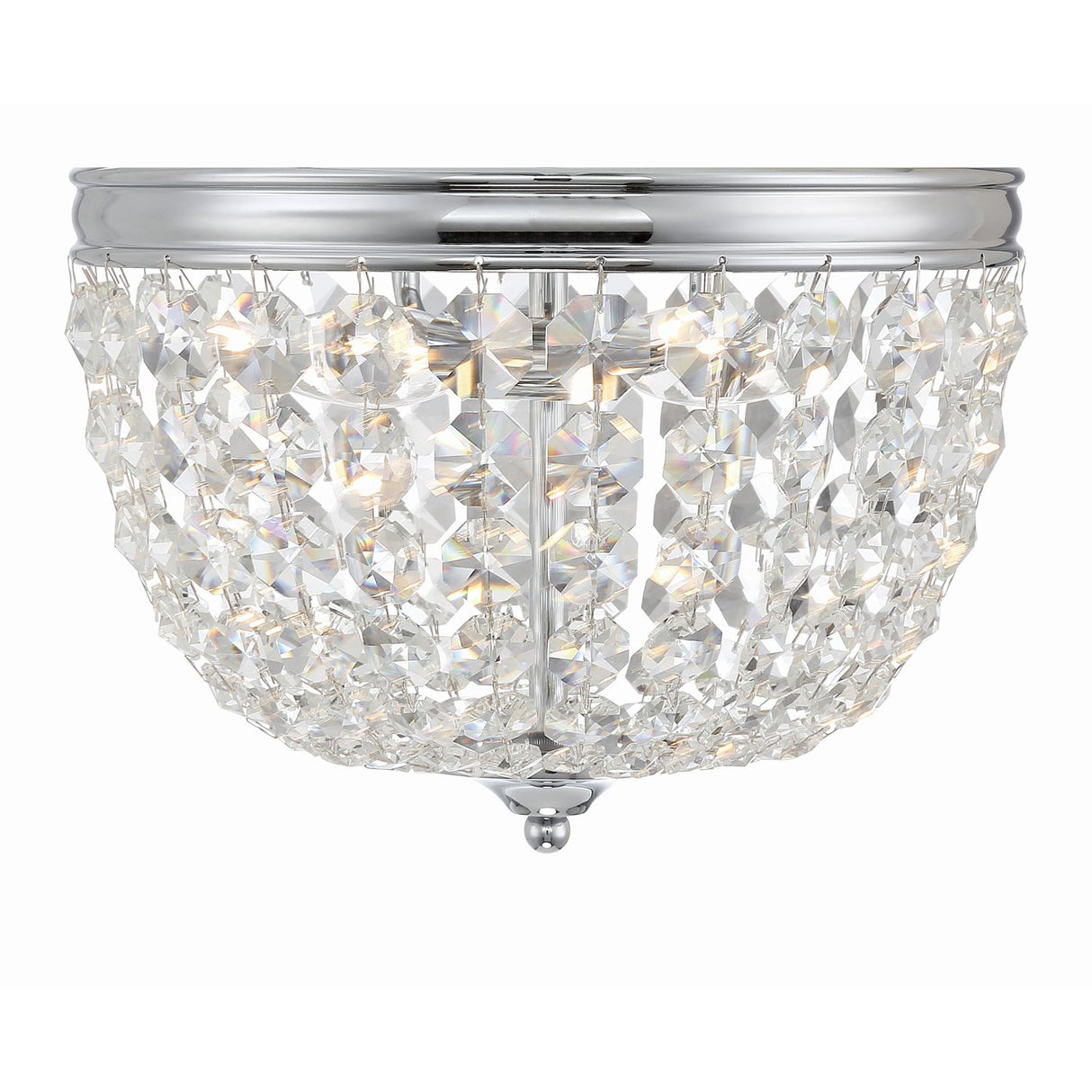 Nola 2 Light Polished Chrome Flush Mount NOL-312-CH-CL-MWP