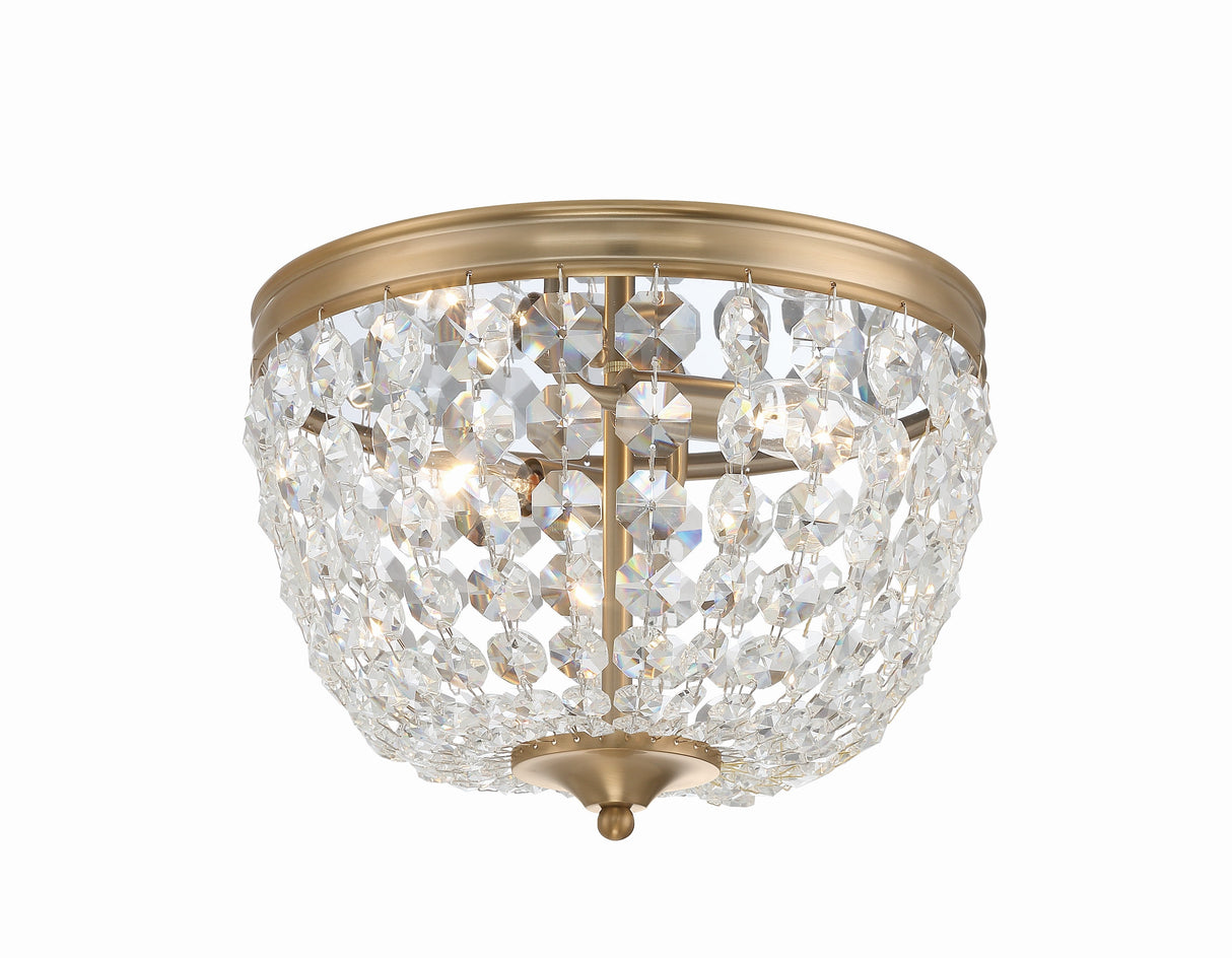 Nola 2 Light Black Forged Flush Mount NOL-312-BF-CL-MWP