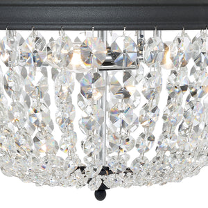 Nola 3 Light Black Forged Flush Mount NOL-314-BF-CL-MWP