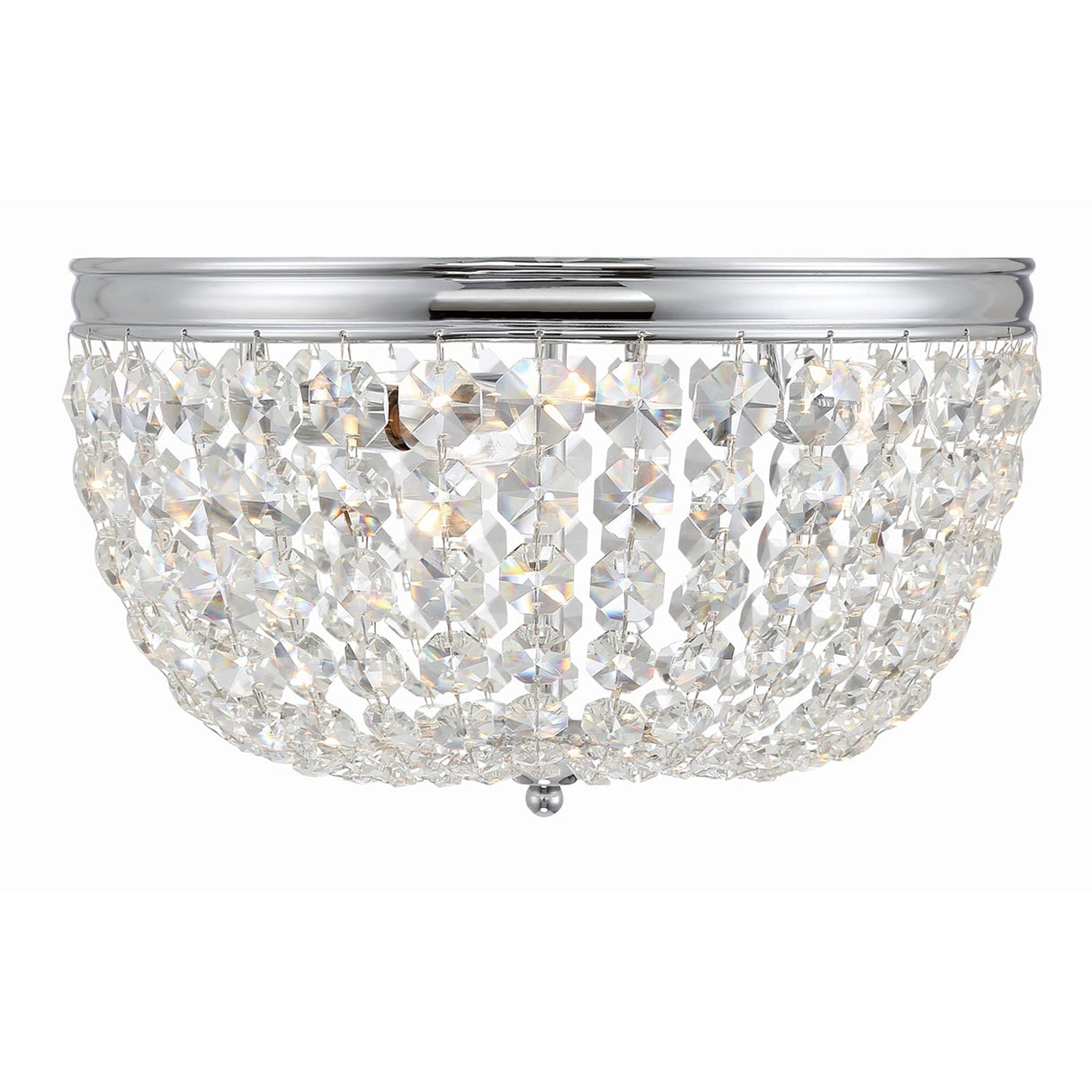 Nola 3 Light Polished Chrome Flush Mount NOL-314-CH-CL-MWP