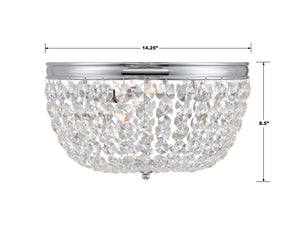 Nola 3 Light Black Forged Flush Mount NOL-314-BF-CL-MWP