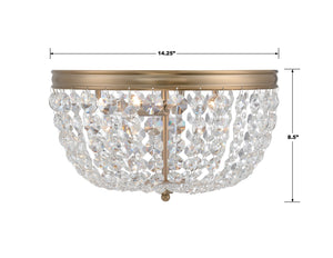Nola 3 Light Black Forged Flush Mount NOL-314-BF-CL-MWP