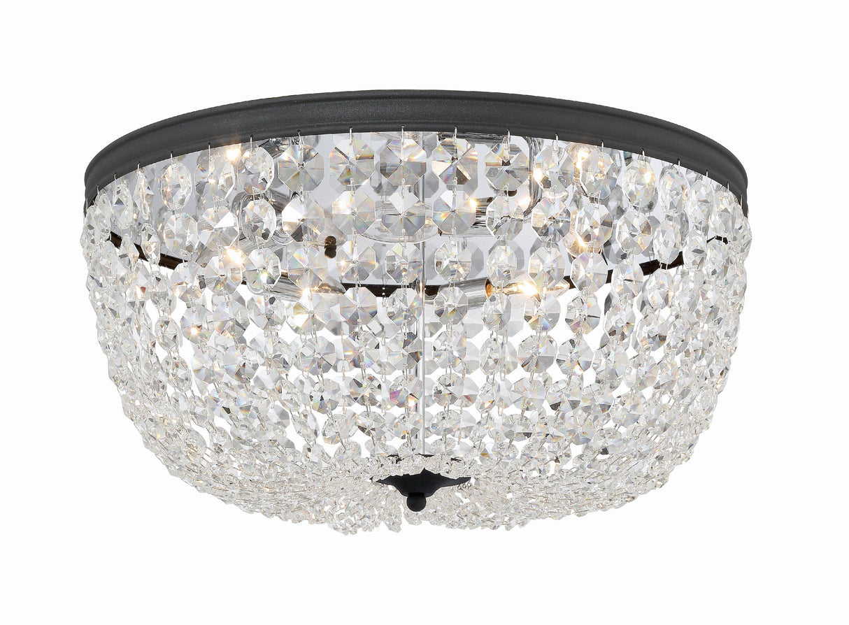 Nola 5 Light Black Forged Flush Mount NOL-320-BF-CL-MWP