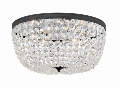 Nola 5 Light Black Forged Flush Mount NOL-320-BF-CL-MWP