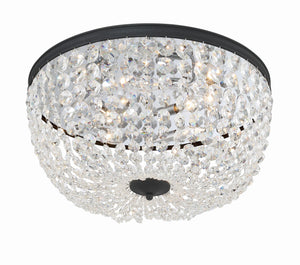 Nola 5 Light Black Forged Flush Mount NOL-320-BF-CL-MWP