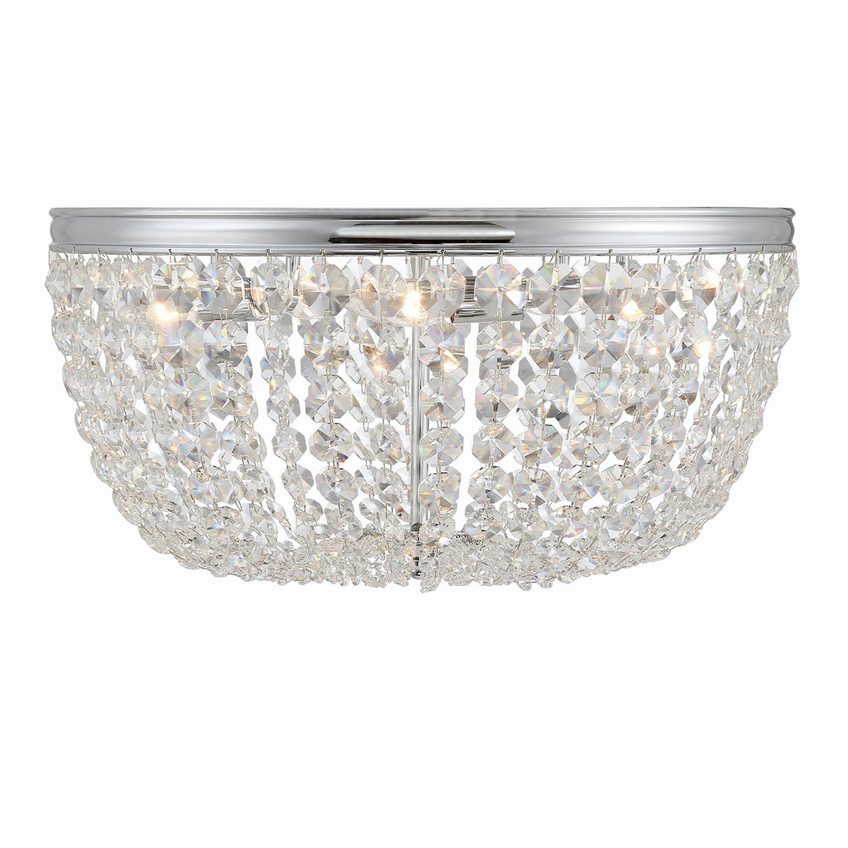 Nola 5 Light Polished Chrome Flush Mount NOL-320-CH-CL-MWP