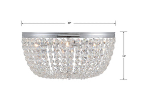 Nola 5 Light Black Forged Flush Mount NOL-320-BF-CL-MWP
