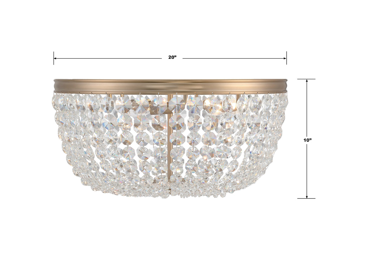Nola 5 Light Black Forged Flush Mount NOL-320-BF-CL-MWP