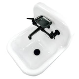 Nantucket Sinks 16.5-inch Fireclay Wallmount Bath Sink  with Matte Black Accessories Set
