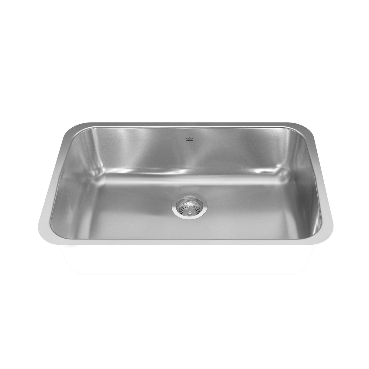 KINDRED NS1930U-9N Reginox 29.75-in LR x 18.75-in FB x 8.5-in DP Undermount Single Bowl Stainless Steel Kitchen Sink In Linear brushed Bowl with Silk Finished Rim