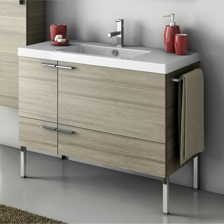 Floor Standing Bathroom Vanity, Modern, 40", Larch Canapa