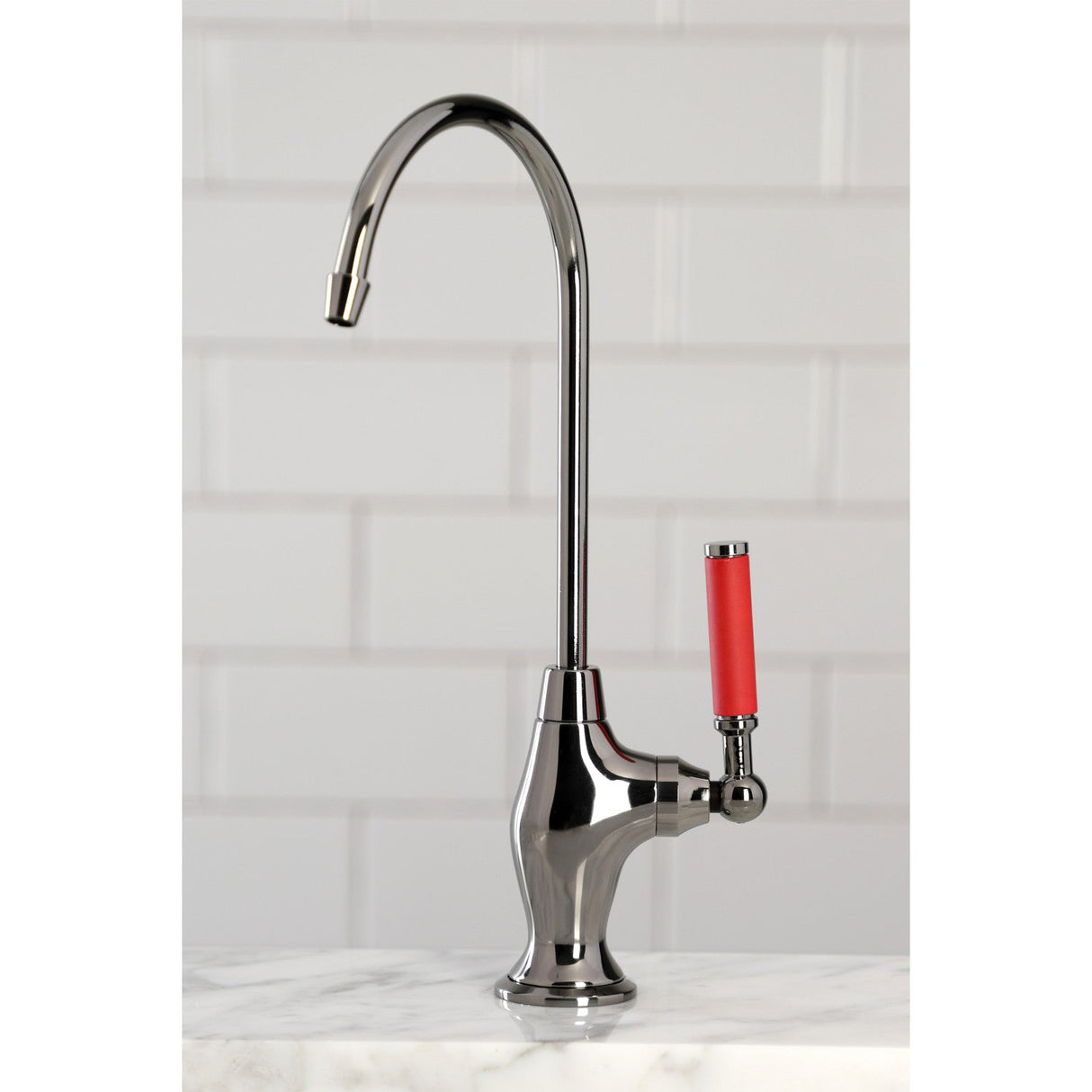 Water Onyx NS3190DKL Single-Handle 1-Hole Deck Mount Water Filtration Faucet, Black Stainless Steel