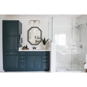 Water Onyx NS4640DKL Two-Handle 3-Hole Deck Mount 4" Centerset Bathroom Faucet with Brass Pop-Up, Black Stainless Steel