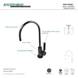 Water Onyx NS8190DKL Single-Handle 1-Hole Deck Mount Water Filtration Faucet, Black Stainless Steel