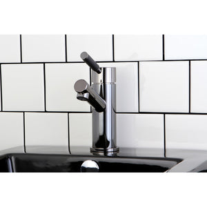 Water Onyx NS8420DKL Single-Handle 1-or-3 Hole Deck Mount Bathroom Faucet with Brass Pop-Up, Black Stainless Steel