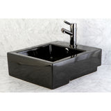 Water Onyx NS8420DKL Single-Handle 1-or-3 Hole Deck Mount Bathroom Faucet with Brass Pop-Up, Black Stainless Steel