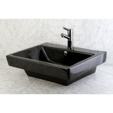 Water Onyx NS8420DKL Single-Handle 1-or-3 Hole Deck Mount Bathroom Faucet with Brass Pop-Up, Black Stainless Steel