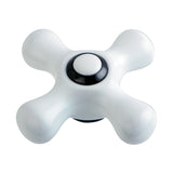 NSH1160PX Porcelain Cross Handle, Black Stainless Steel
