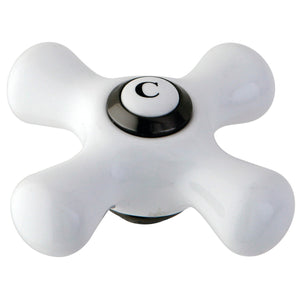 NSH1160PXC Cold Porcelain Cross Handle, Black Stainless Steel