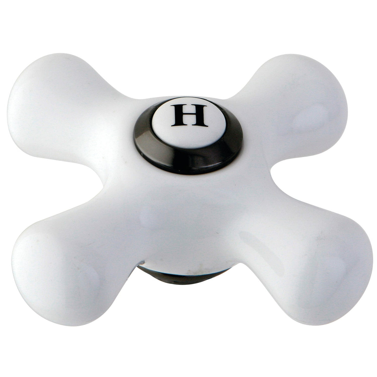 NSH1160PXH Hot Porcelain Cross Handle, Black Stainless Steel