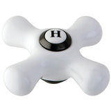 NSH1160PXH Hot Porcelain Cross Handle, Black Stainless Steel