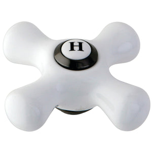 NSH1160PXH Hot Porcelain Cross Handle, Black Stainless Steel